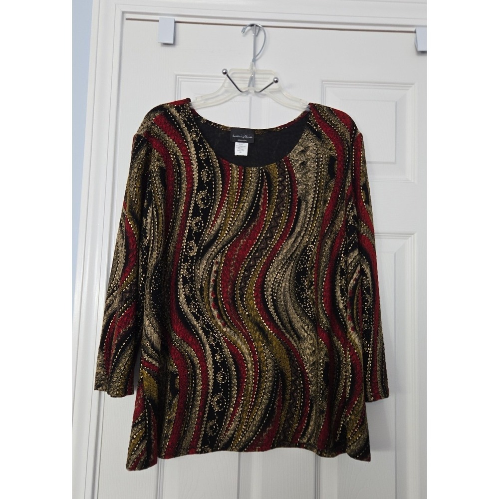 Brittany Womans Black Sizeโ 3X Blouse